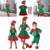 Festive Green Elf Santa Claus Costume For Adults And Kids Perfect For Family Christmas Celebrations
