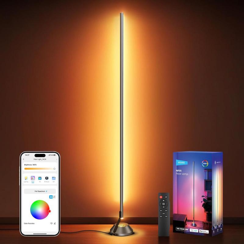 Smart LED Floor Lamp NF01, 1500lm, RGBW, 16M Colors, APP-Controlled