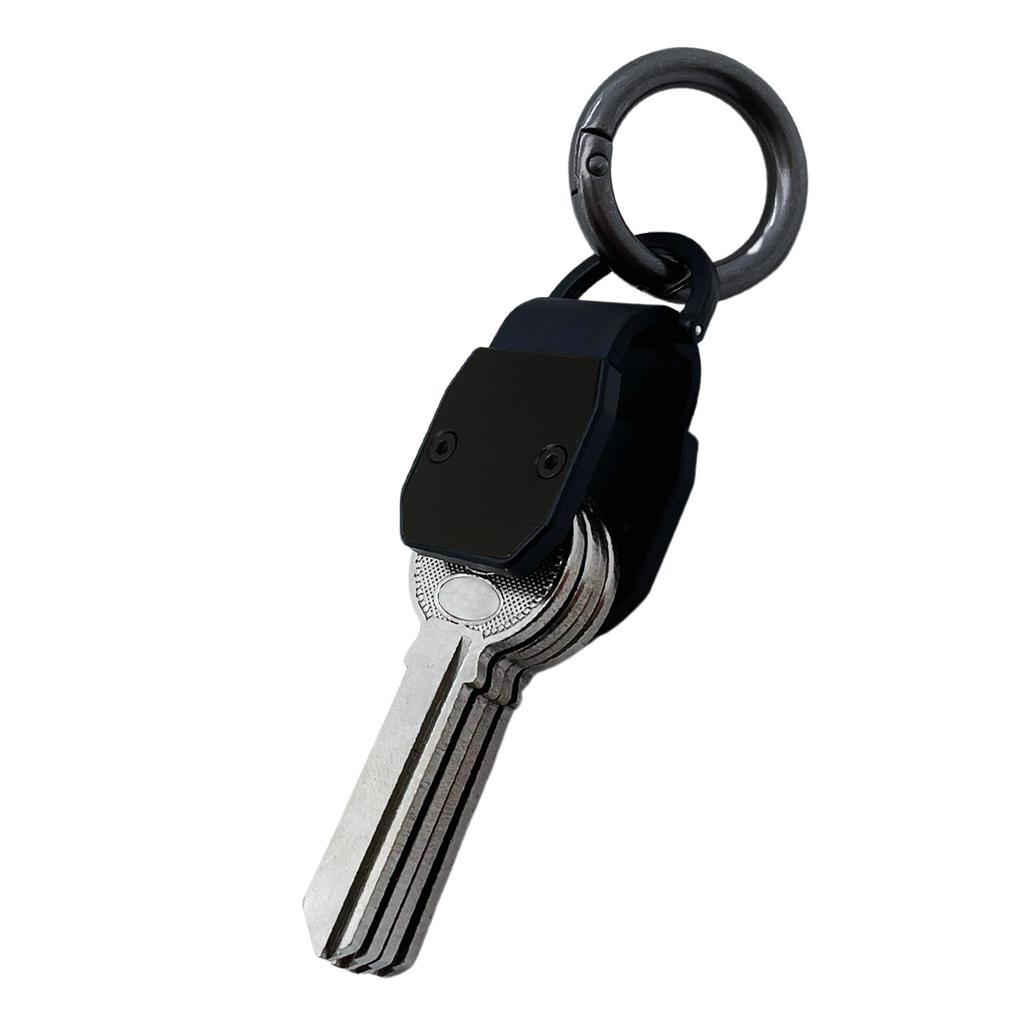 Tragbarer Mini-Schlüsselorganizer für 2-6 Schlüssel Aluminiumlegierung Schlüsselanhängerhalter Schwarzes Grünes Schlüsseletui für Universelle Größe