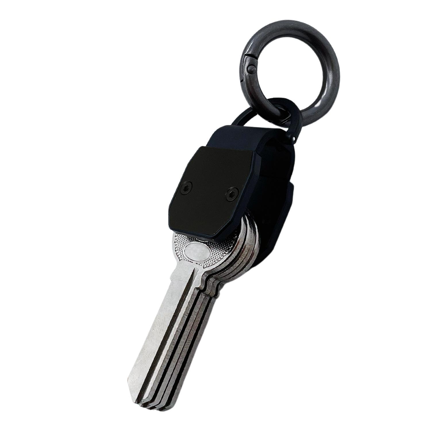 Портативный Мини-Органайзер для Ключей Вмещает 2-6 Ключей Держатель Брелок из Алюминиевого Сплава Черный Зеленый Кейс для Ключей Универсального Размера