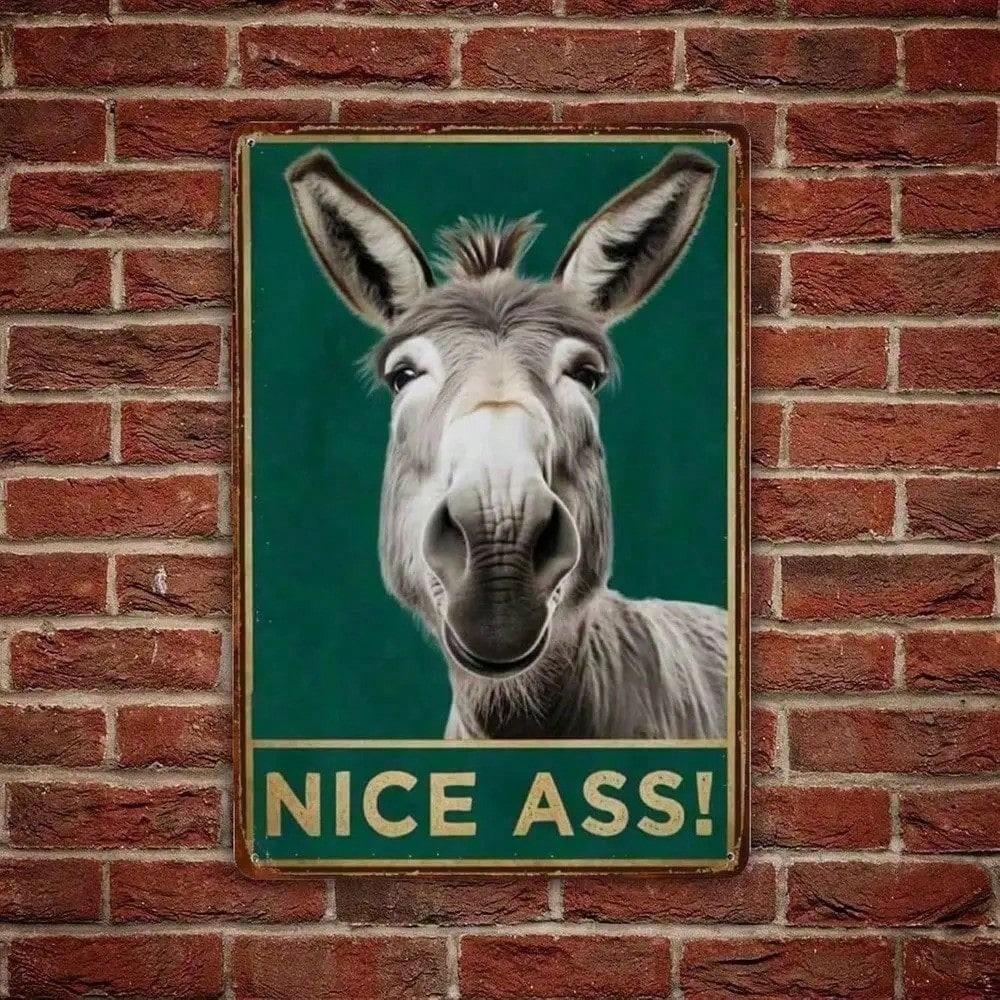 

Retro Donkey Metal Sign 8x12 Inch Vintage Tin Wall Art for Bar Pub Garage Man Cave Home Decor різнокольоровий