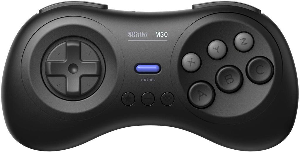 8Bitdo M30 Bluetooth Gaming Controller, 6-Button Mega Drive-Style Gamepad for Raspberry Pi, Switch, and macOS