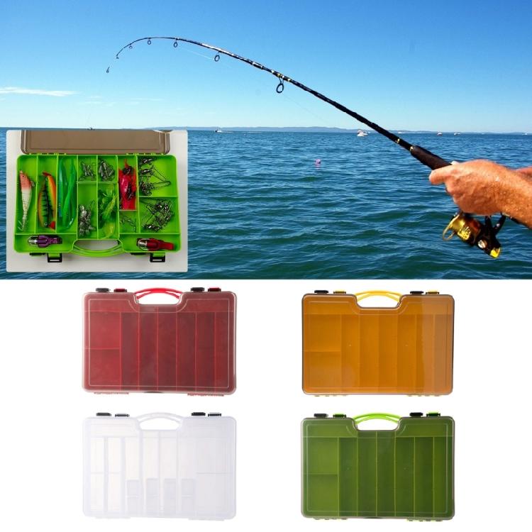 Two Layer Fishing Tool Box  Organizers with Removable Dividers  Baits Accessory Box Plastic Fishing Tool Box