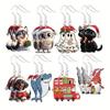 Christmas Cute Cartoon Earrings: Kitten, Puppy, Gnome, Owl Acrylic Decorations