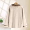 Women's Color Blocked Fashionable Long Sleeved Pocket Cardigan Flannel Warm Sleepwear Jacket