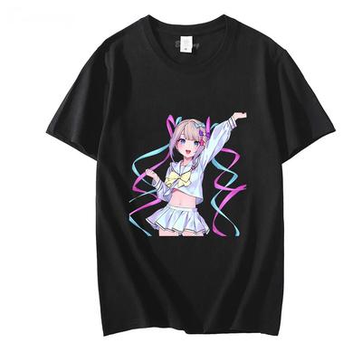 NEEDY GIRL OVERDOSE T-shirt 100% Cotton Tees Summer Loose Shirt Game Anime Clothes Kawaii Graphic T Shirts Cartoon Tshirts