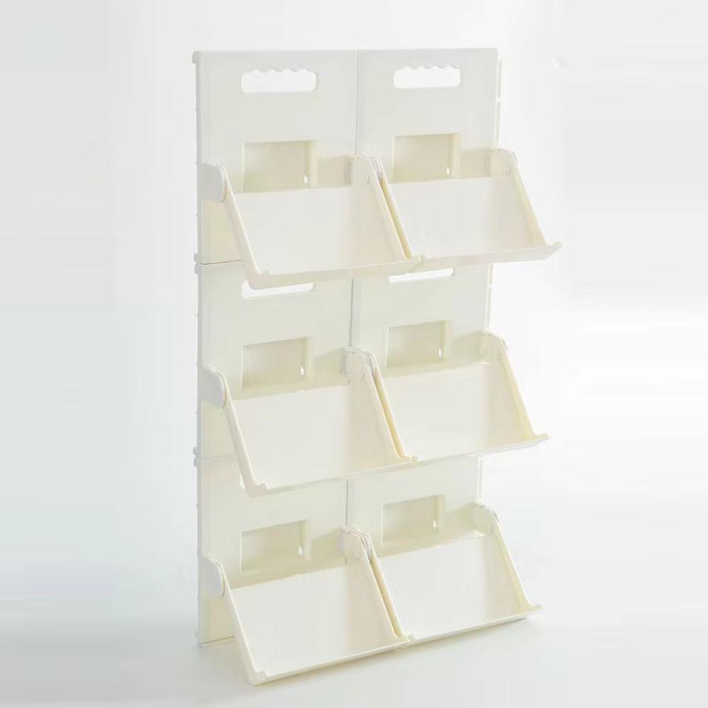 stackable Vertical Shoe Rack Wall Mounted Plastic Sundries Organizer  Bathroom