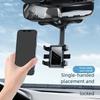 Universal Car Phone Mount With 360 Rotation ABS For Rearview Mirror Installation And Multiple Angles Adjustment