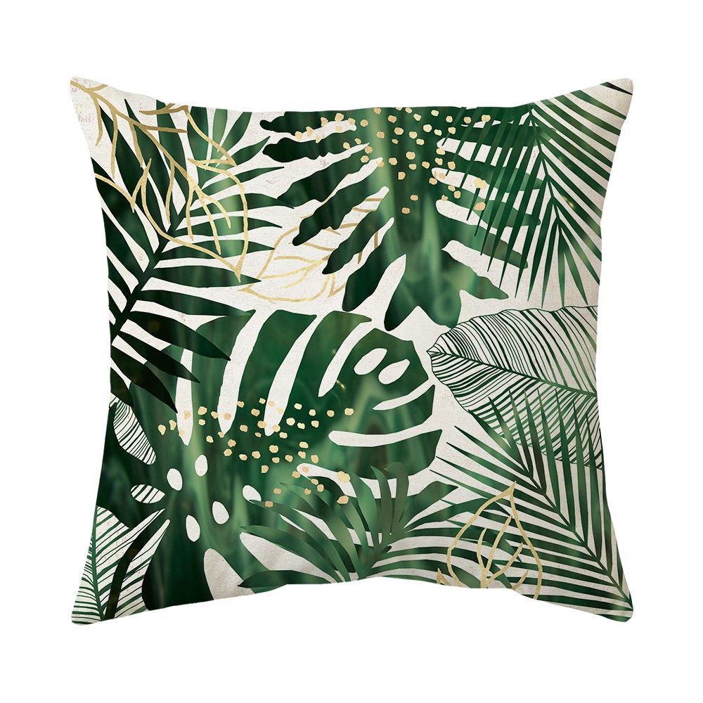 Pillow Nordic Plant Print Pillow Home Sofa Bedside Cushion Square Pillow Case