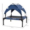 Cooling Raised Pet Bed W/ Washable Breathable Mesh, for Small Medium Dogs, 76 X 61 X 69.5cm - Dark Blue