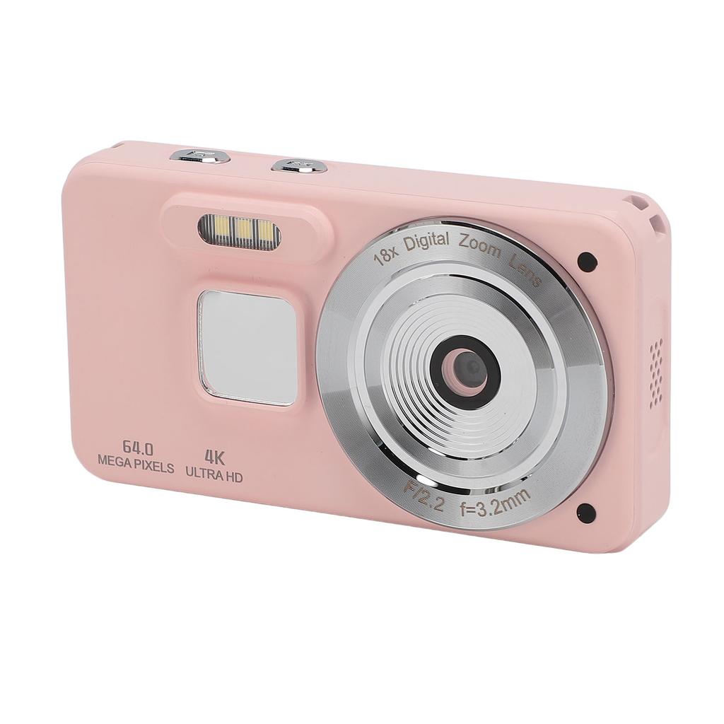4K Digital Camera Portable 64MP 18x Zoom Autofocus Anti Shake Selfie HD Video   Camera Compact Travel Camera for Teen Boy Girl Kids