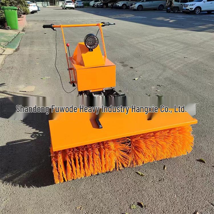 Compact Multi-Functional Self-Propelled Crawler Snow Sweeper with Roller Brush