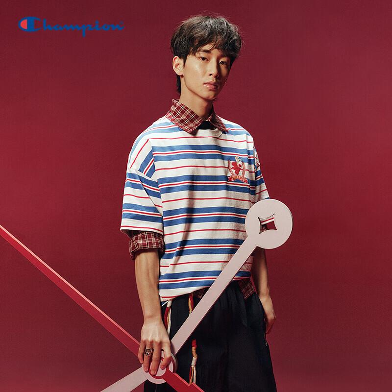 Champion 2025 Winter Year of the Horse Striped Cotton T-Shirt S