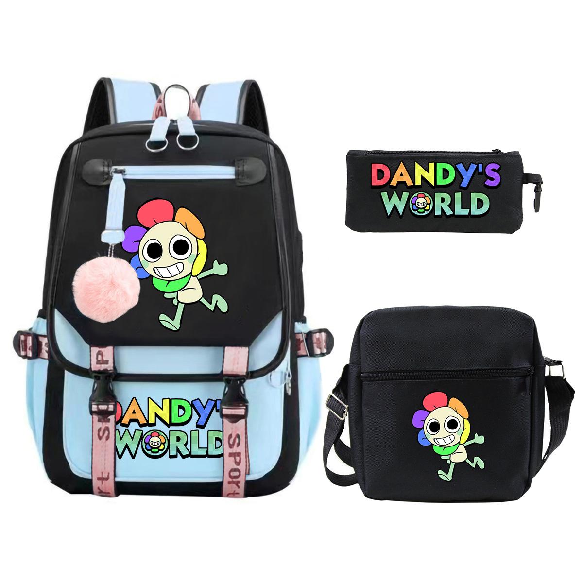 

Мерч гри Dandy s world Рюкзак для початкової та середньої школи, модний дитячий рюкзак, набір із трьох предметів No specification