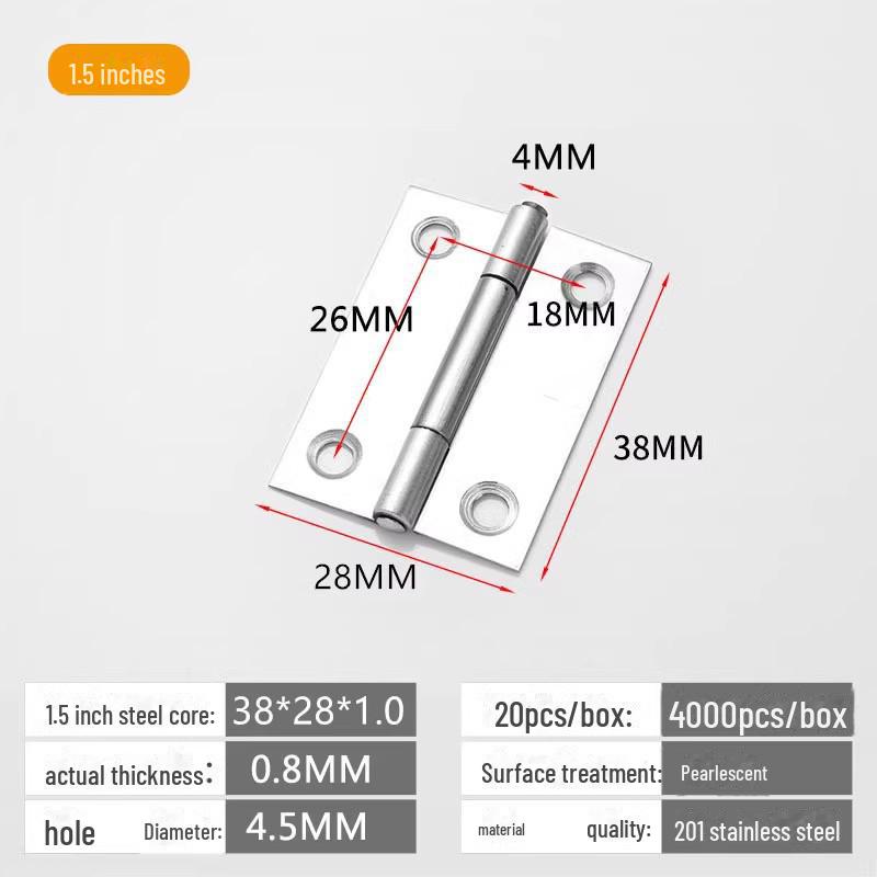 

Комплект петель для дверцы шкафа и окна из нержавеющей стали 304