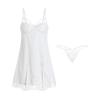 Sexy Satin Split Open Back Passion Suspender Nightdress Home Suit
