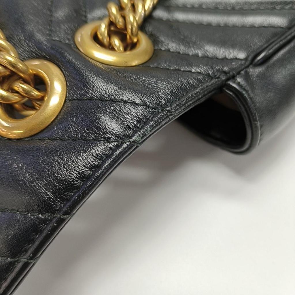 [Pre-Owned] Gucci GG Marmont Matelassé Mini Bag 'Black' - Good #1HCDBES