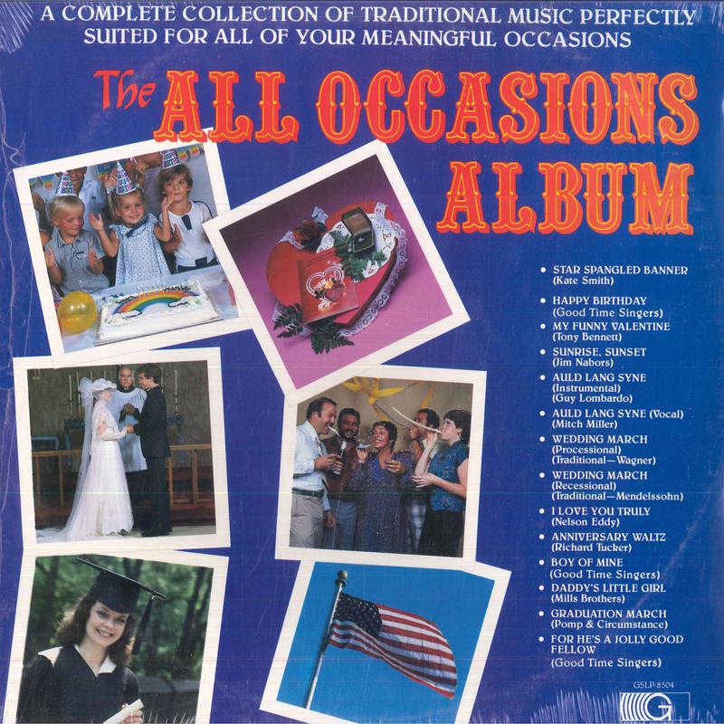 

LP Record VARIOUS - The All Occasions Album GSLP8504 Gateway Records 1982 US Folk
