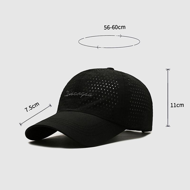 Embroidered Men's Summer Breathable Baseball Cap Sunscreen Quick-Drying Peak Cap Sunshade Cap