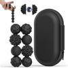 Set of 8 Magnetic Fidget Toys - Anxiety Relief with Silicone Textures for Adults & Kids, Sensory Toy, Office Relaxation, Silicone Case, Black