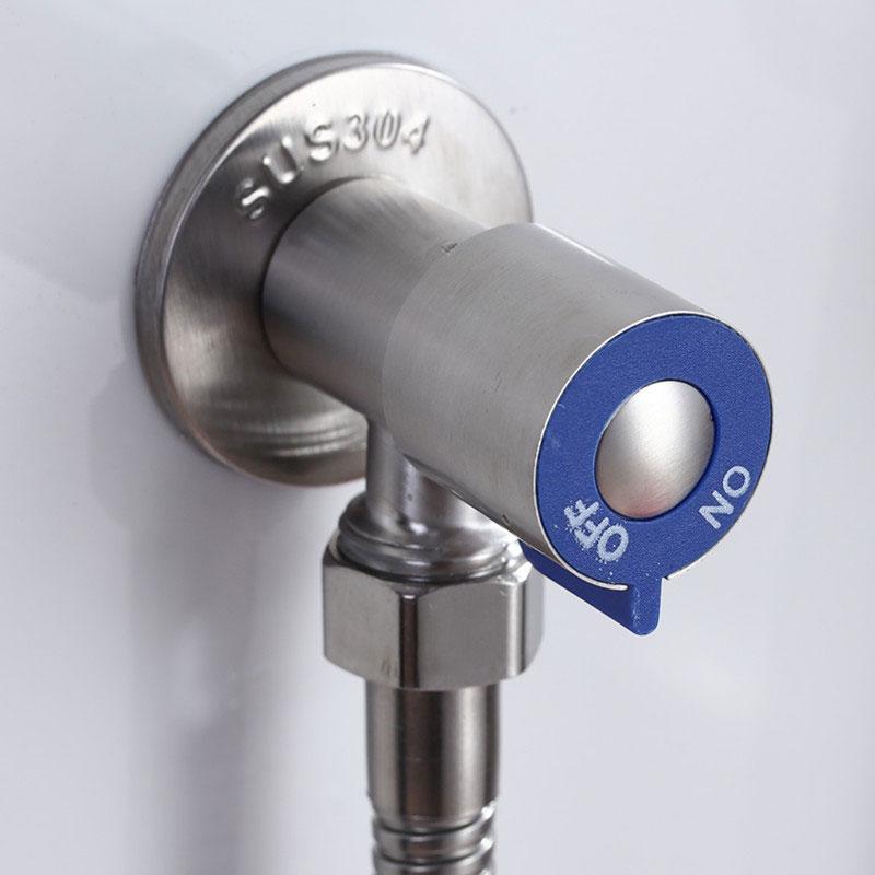 Household Shut-off Valve Thickened Explosion-proof Angle Valve for Hot and Cold Water Triangle Valve for Toilet and Water Heater