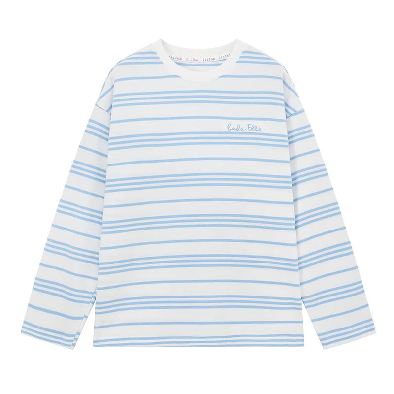 ELLE Kids Girls Striped Cotton Long Sleeve T-shirt 130