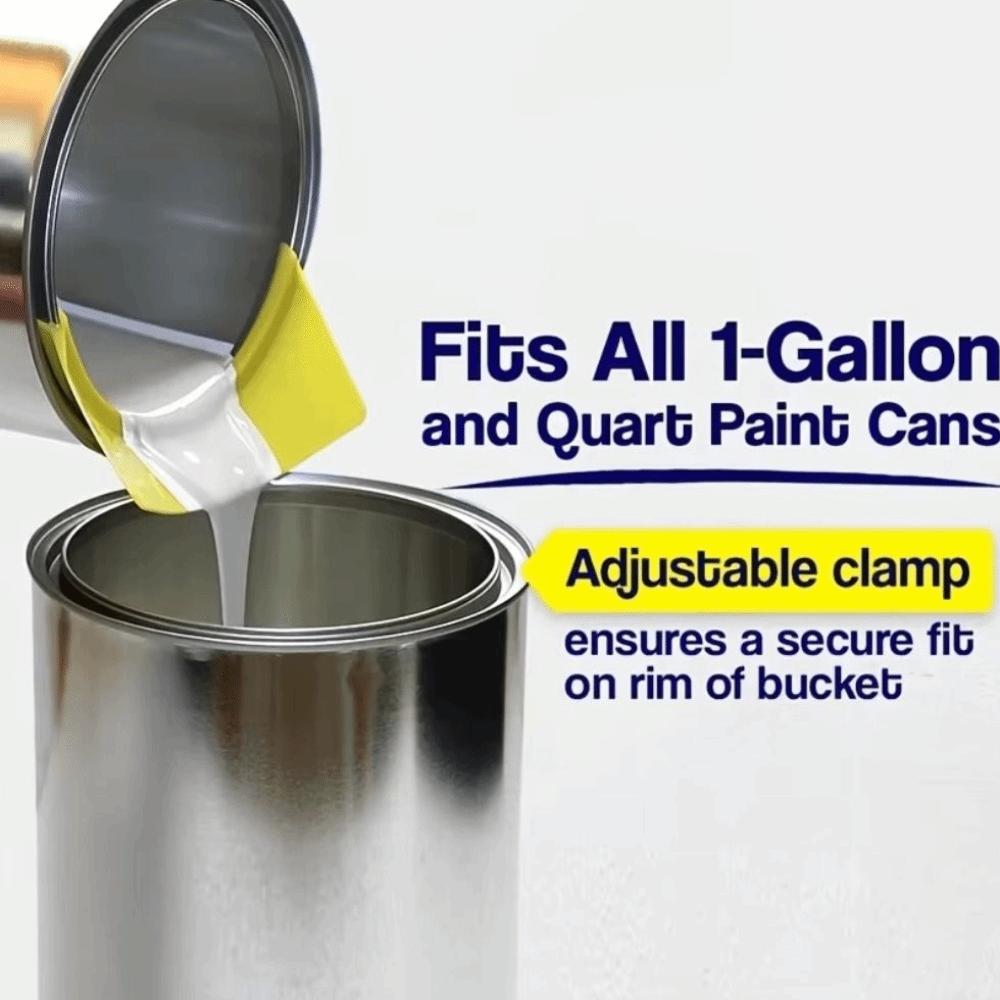 Portable Paint Can Spout Plastic Pouring Accessory Paint Bucket Attachment Paint Brush Holder