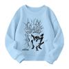 Boys and girls round neck plus velvet pullover printed top sweatshirt