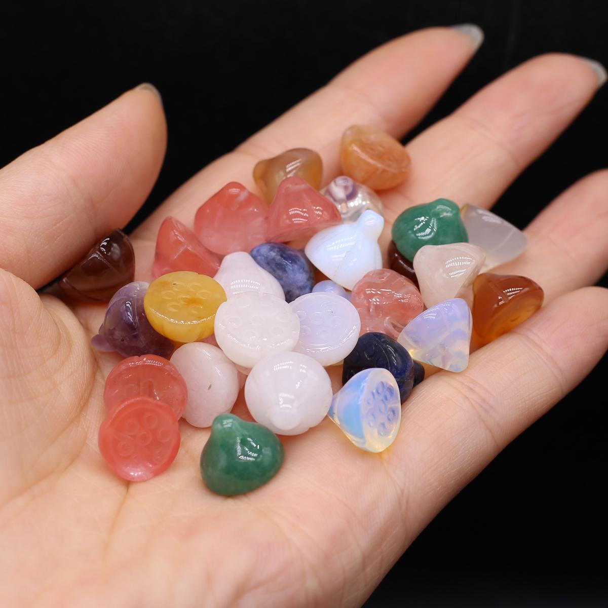 Подвеска-лотус из натурального камня унисекс — фото 7