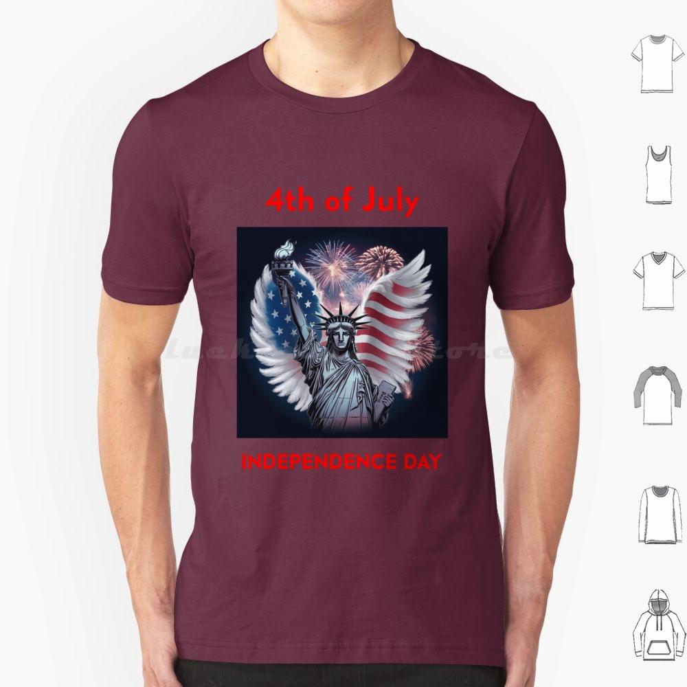 Day 4 July T Shirt Cotton Men Women DIY Print Flag America Day Usa Patriotic American 4th Of July American Flag Patriot Day