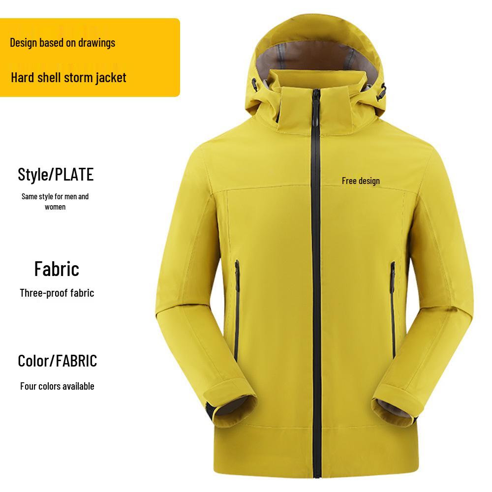 Waterproof Hard Shell Mountaineering Jacket for Climbing, Fishing, and Bird Watching