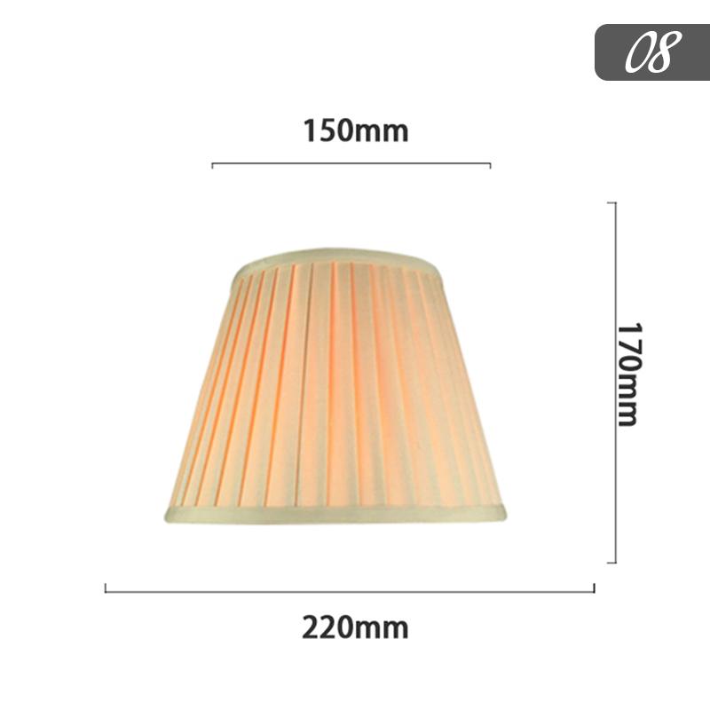 Round Lampshade Fabric Pleated E27 Table Lamp Shade Bedside Floor Lampshade Home Office Desk Decor Lighting Accessories
