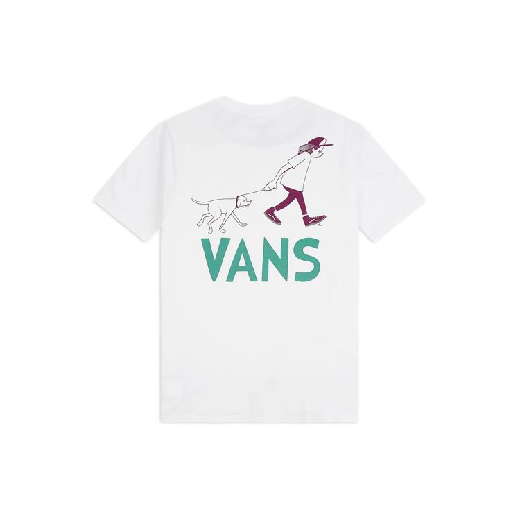 Vans Sport Casual Printed Round Neck Short Sleeve T-Shirt Men Tops White VN0A4MRBWHT1