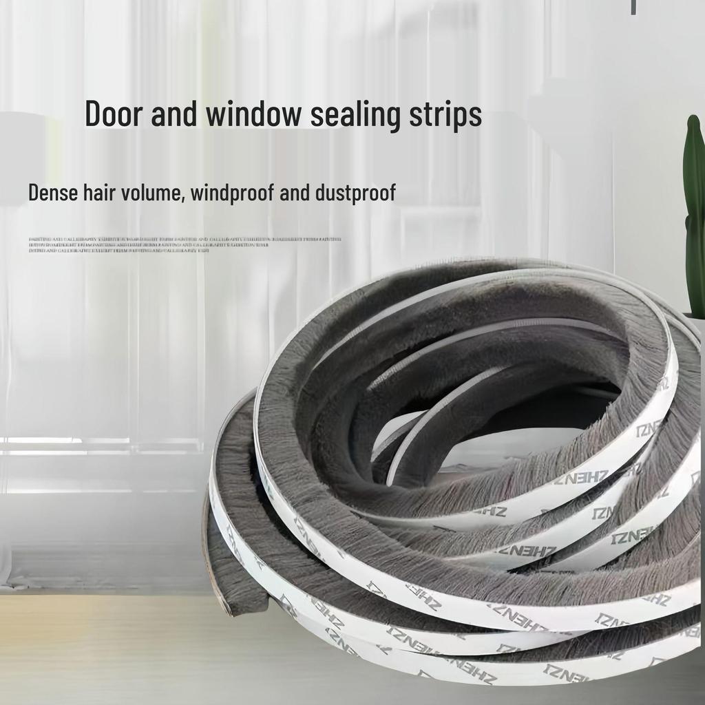 Self-Adhesive Soundproof & Heat Insulation Wool Strip for Doors & Windows - Windproof Gap Sealer