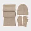 Acryl-Touchscreen-Handschuhe Mützen-Schal-Set Für Winterwärme Und Lässige Mode