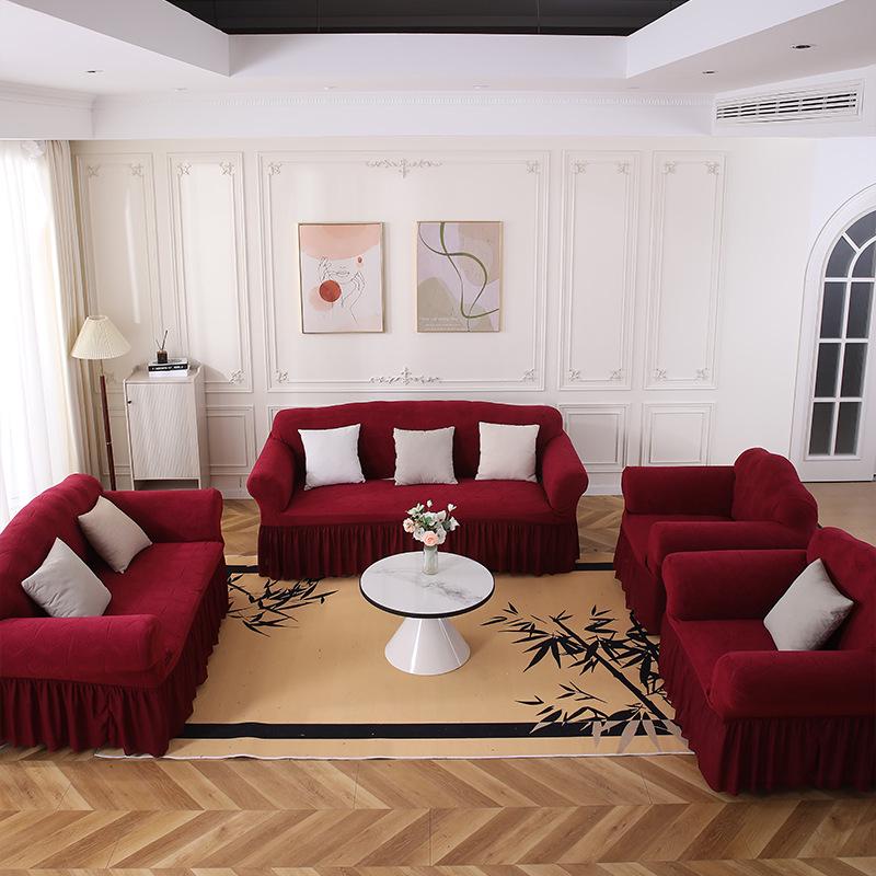 

Эластичный пыленепроницаемый чехол для дивана: Универсальный дизайн с полной обмоткой для всех сезонов Single Seat 90-140cm