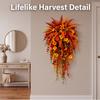 Artificial Fall Harvest Hanging Basket with Lifelike Autumn Flowers - 75cm Trailing Vines Maintenance-Free Indoor Outdoor Porch Thanksgiving Decor