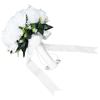 Bridal Bridesmaid Bouquet Innovative Simulation Rose Flowers Bunch Wedding Decoration White