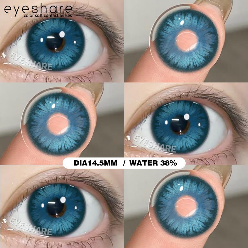 

1 пара цветных контактных линз для косплея, синие линзы для аниме, фиолетовые линзы для макияжа на Хэллоуин, контактные линзы для ежегодного розового макияжа, зрачки