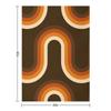 70s Pattern Orange and Brown Waves Throw Blanket manga warm for winter Fashion Sofas Sofa Quilt Blankets