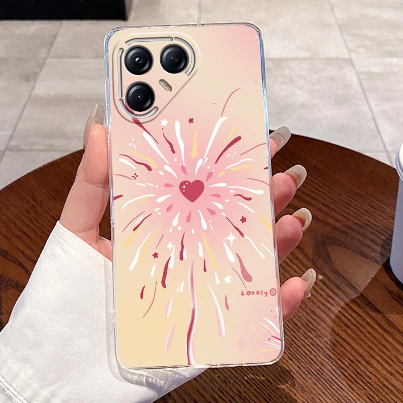 For Tecno Pova 7 Pro Ultra 5G Case LJ8 LJ9 Aesthetic Cute Cat Fashion Back Cover Techno Pova 7Pro 7Ultra Transparent Phone Case