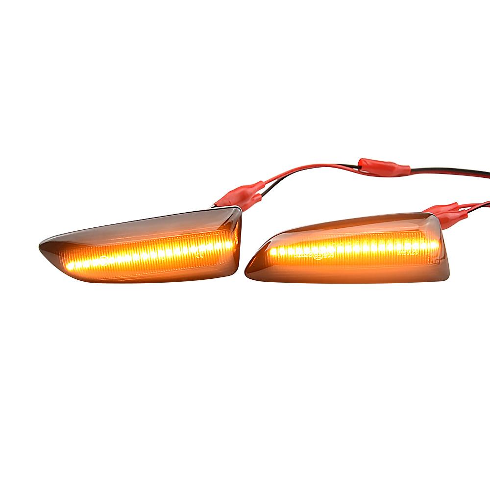 2Pcs LED Dynamic Flowing Turn Signal Side Marker Light For Opel Astra J K Zafira C Insignia B Grandland Crossland X Buick RegalTurn Signal 2
