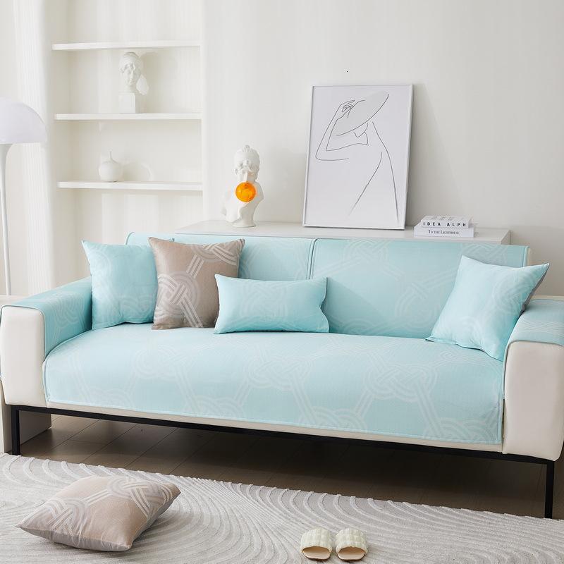 

Летняя подушка для дивана, летний коврик, полотенце, нескользящий зеленый кожаный чехол для дивана, седло, летний стиль 70*70cm