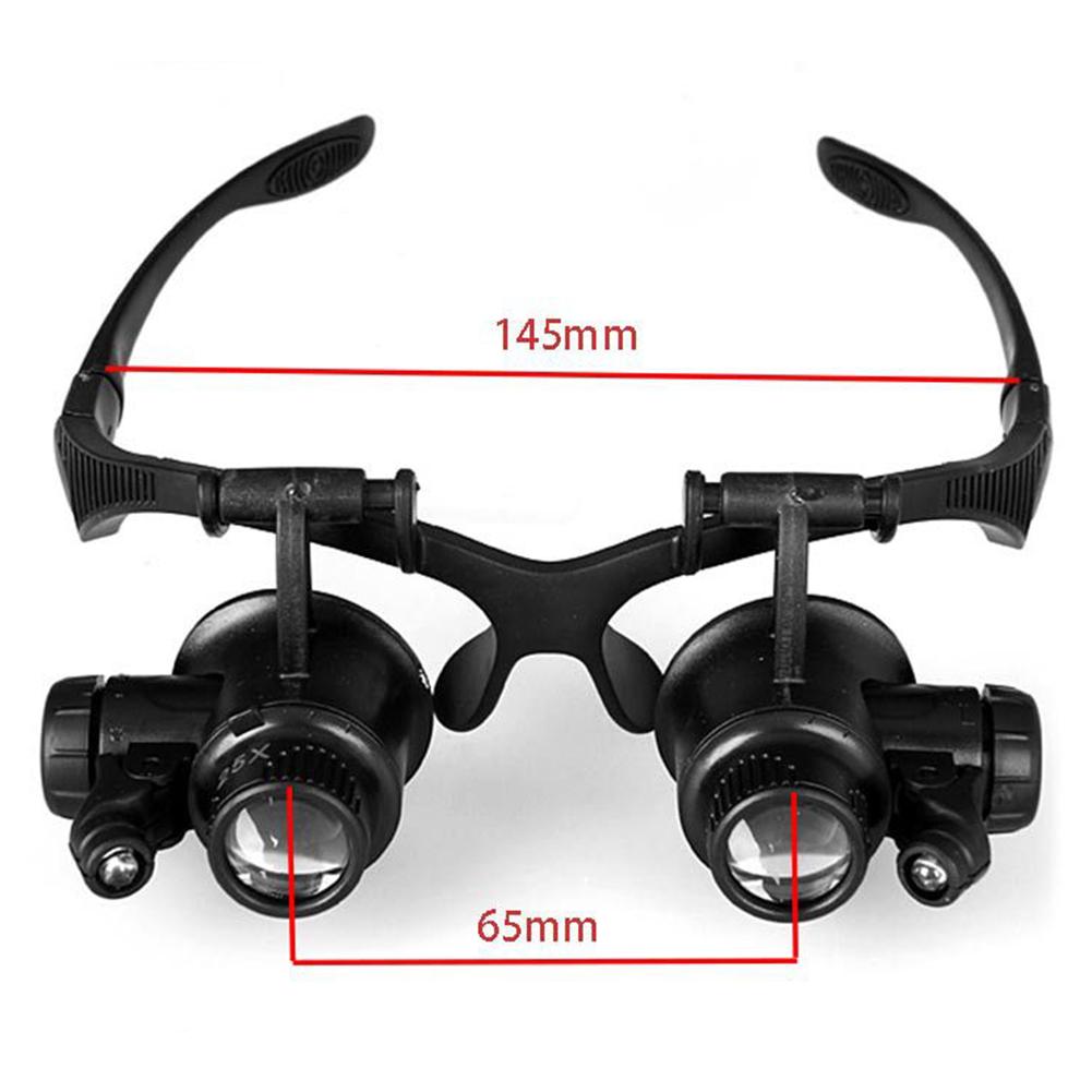 Magnifying Glasses with Light LED Illuminated Eye Loupe Headband Magnifier Jewelry Watch Repair Magnifier Loupe Glasses
