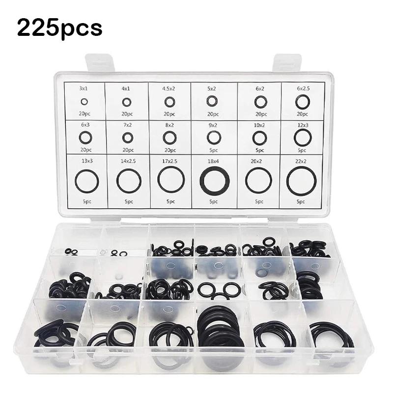 

225 шт./740 шт./1200 шт. Универсальный резиновый уплотнительный комплект для ремонта уплотнительного кольца для труб крана, автомобильных труб