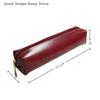 Simple PU Leather Pencil Case Small Portable Makeup Brush Storage Bag Large Capacity Stationery Box for Students School Supplies
