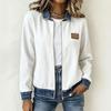 Women's Denim Jacket with Collar and Zipper Front for Casual Outings