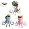 Octopus Shaped Flowerpot 3D Printed Vase, Flowerpot, Creative Planter Pot, Garden Decoration Funny Animal Statue for Indoor Outdoor Plants Decorations