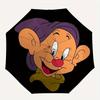 1pc Snow White Dopey Cartoon Pattern Automatic 3-Fold Umbrella, 8 Iron Frames, High-Value Folding Umbrella, Suitable for Office, Travel and