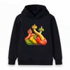 Kids Boys Girls Hoodie Cartoon Three Wearing Crown Snakes Print Pullover Sweatshirt Casual Long Sleeve Hooded Top For Toddlers Children Daily Wear